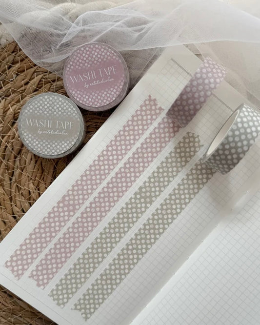 Washitape | polka dot | pink / green