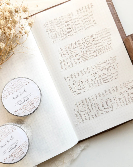 Washitape | the cozy chapter | text book