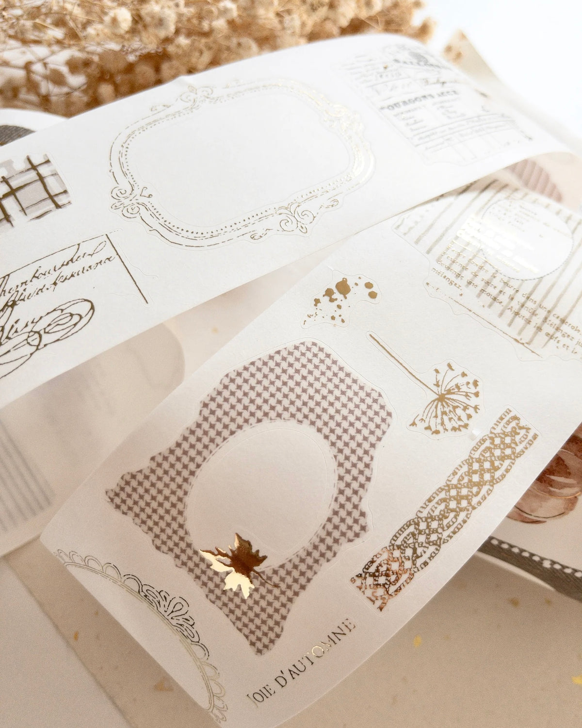 Washitape | autumn in layers | gold foil