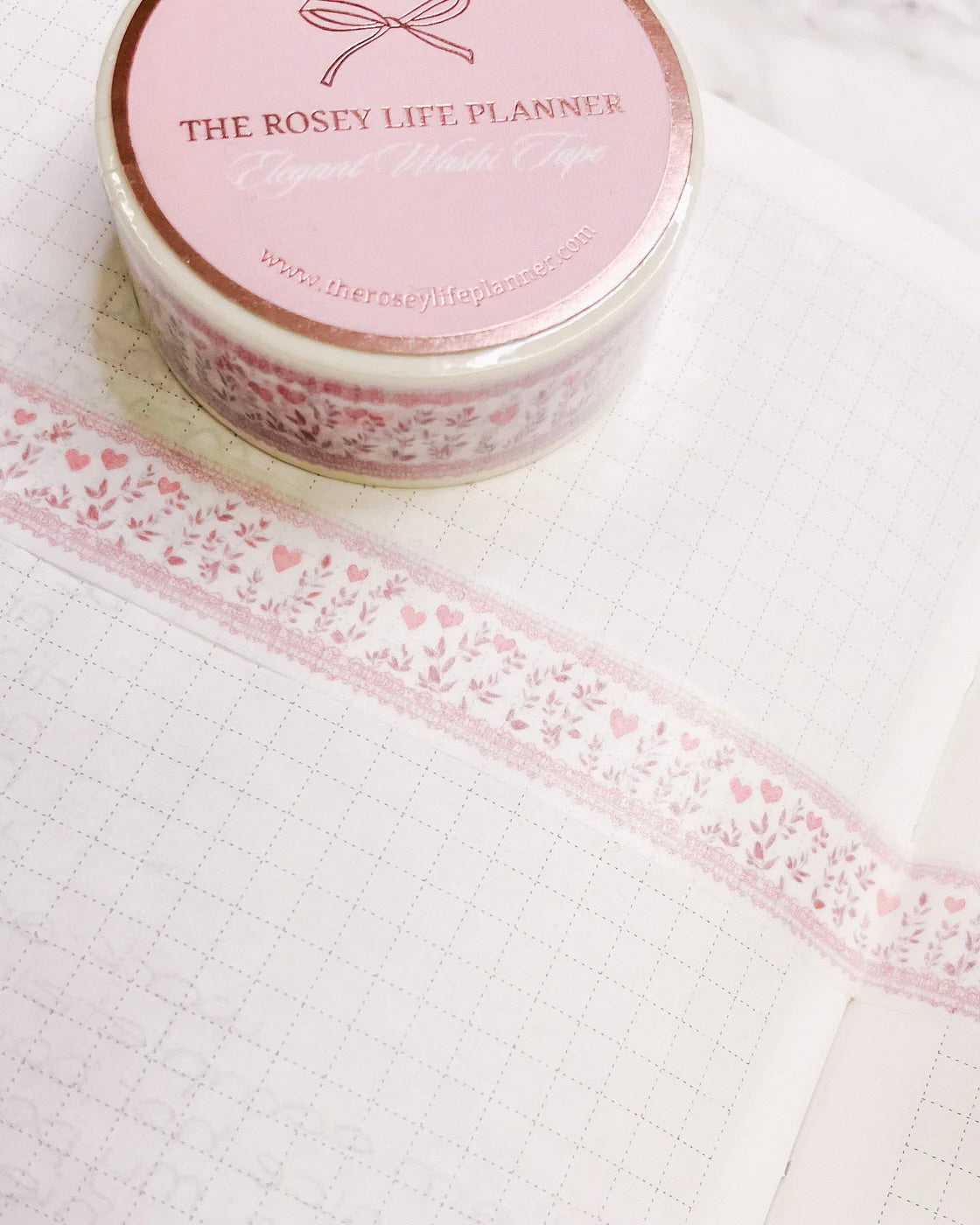 Washitape | pink lace hearts