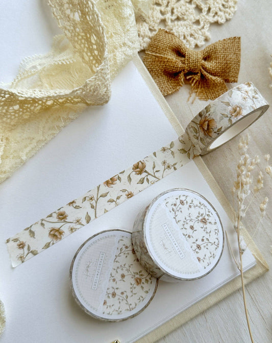 Washitape | Warmetinten met bloemen