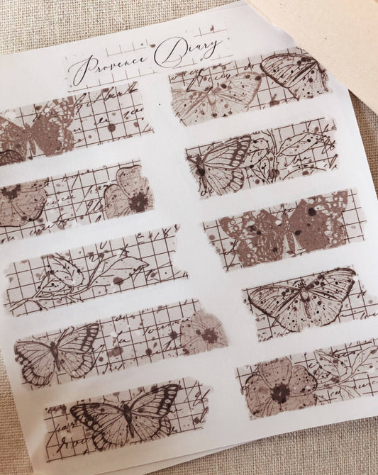 Stickervel met washi samples | vintage