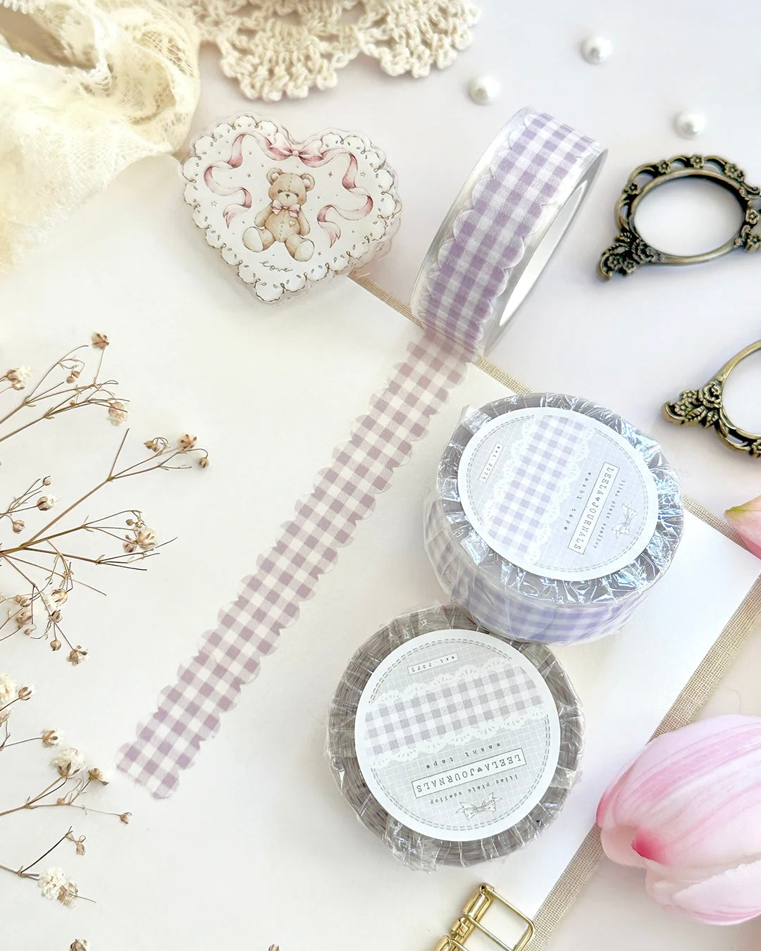 Washitape | scalloped plaid | Lila