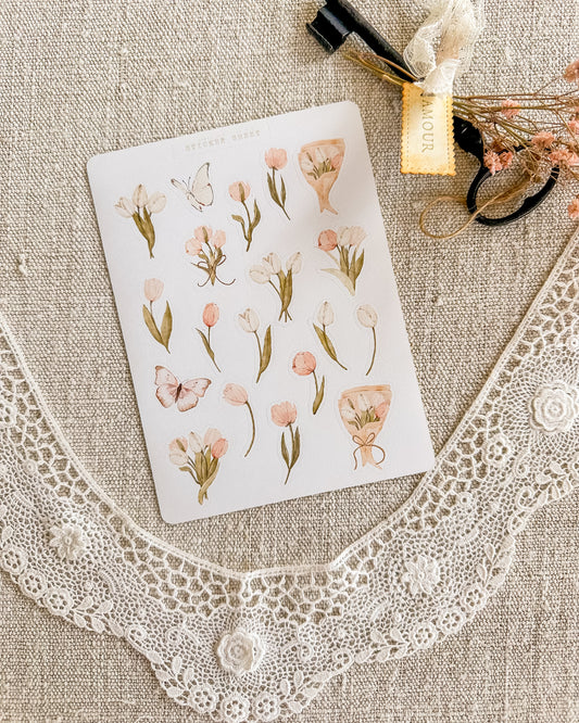 Stickervel | tulpen