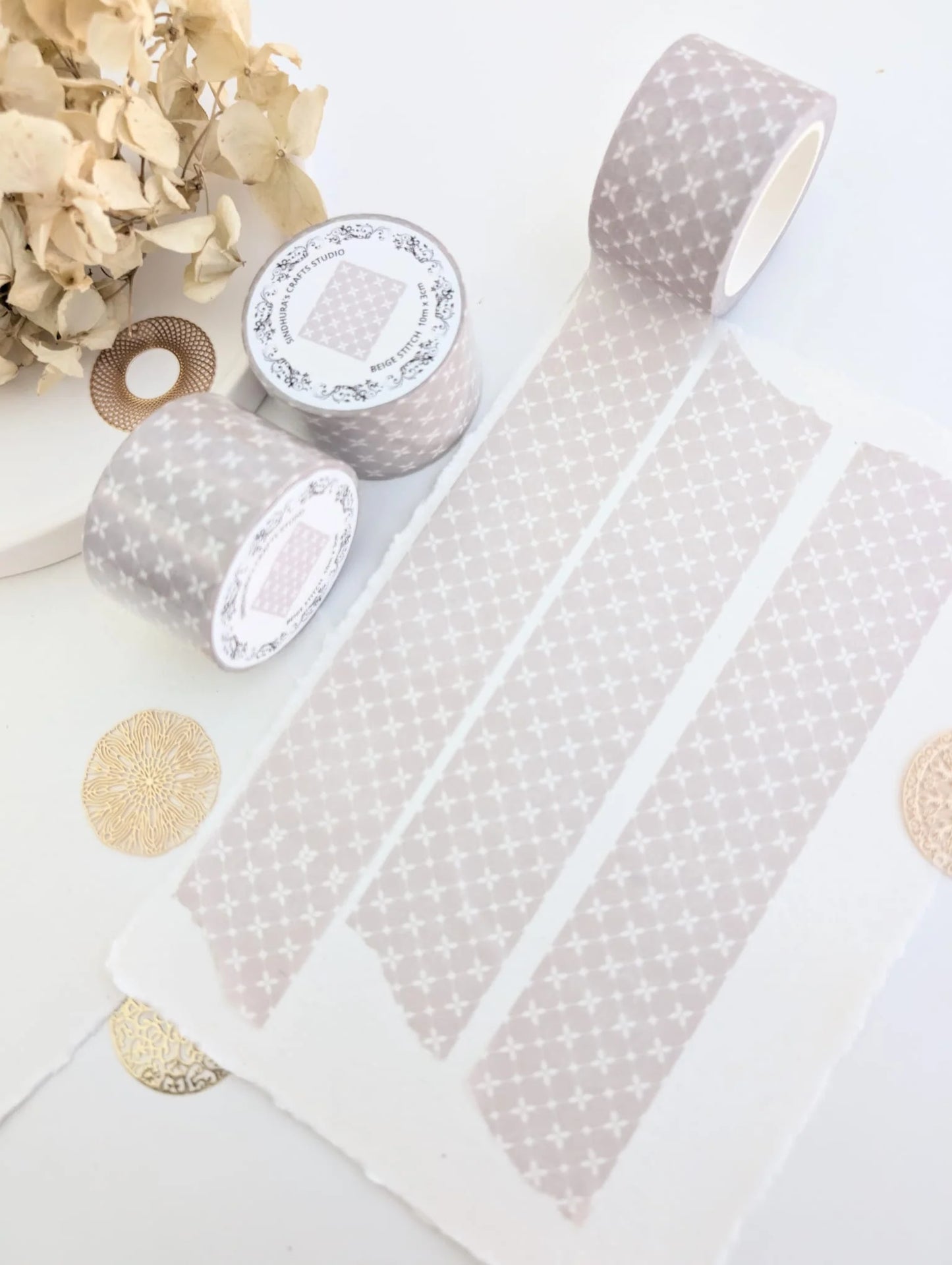 Washitape | Beige stitch