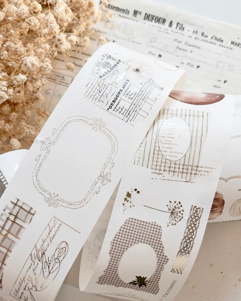 Washitape | autumn in layers | gold foil