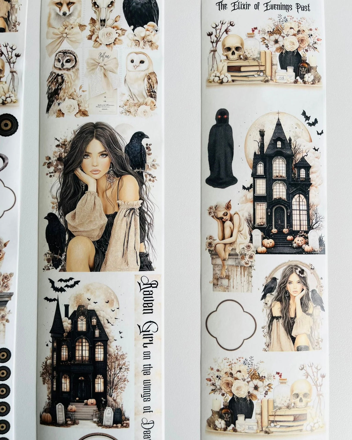 Washitape | Haunted Reverie | White Background Tape