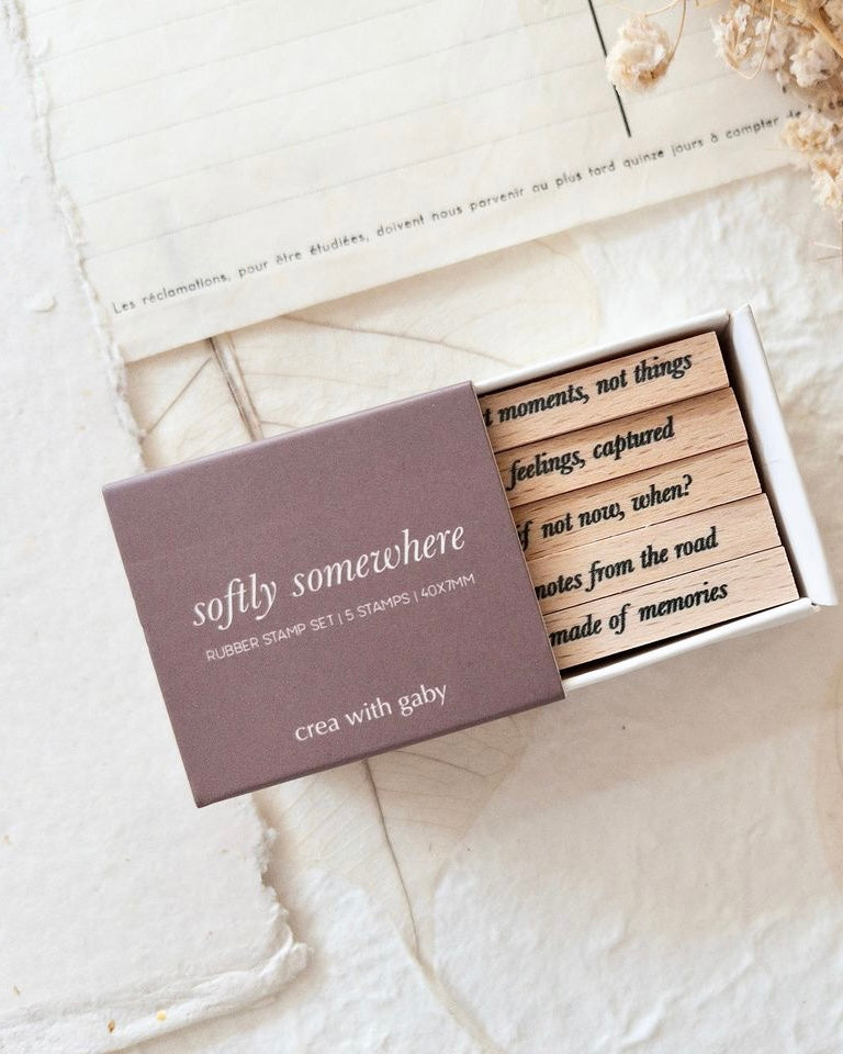 Houten stempels | softly somewhere | mini quotes