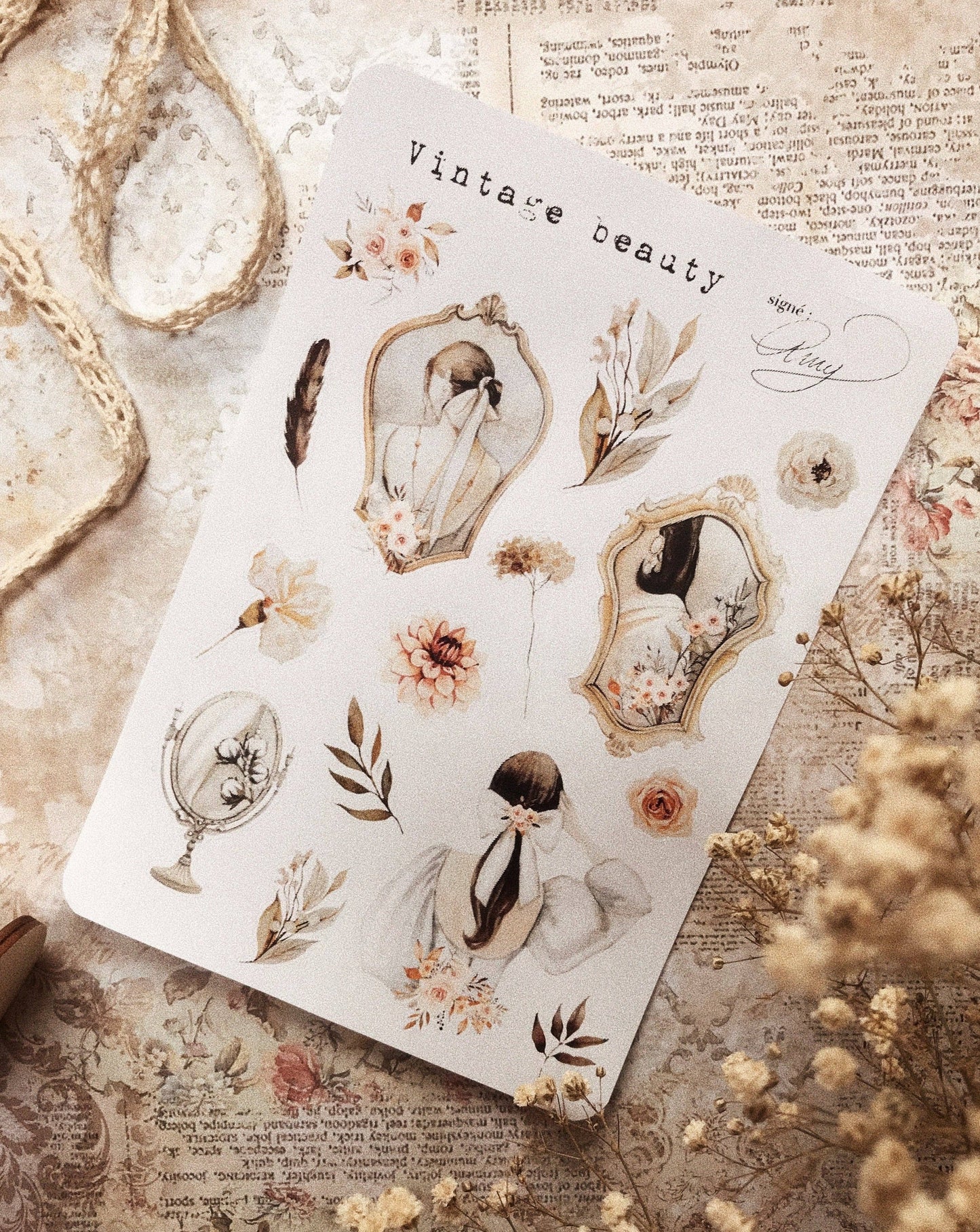 Stickervel | Vintage beauty