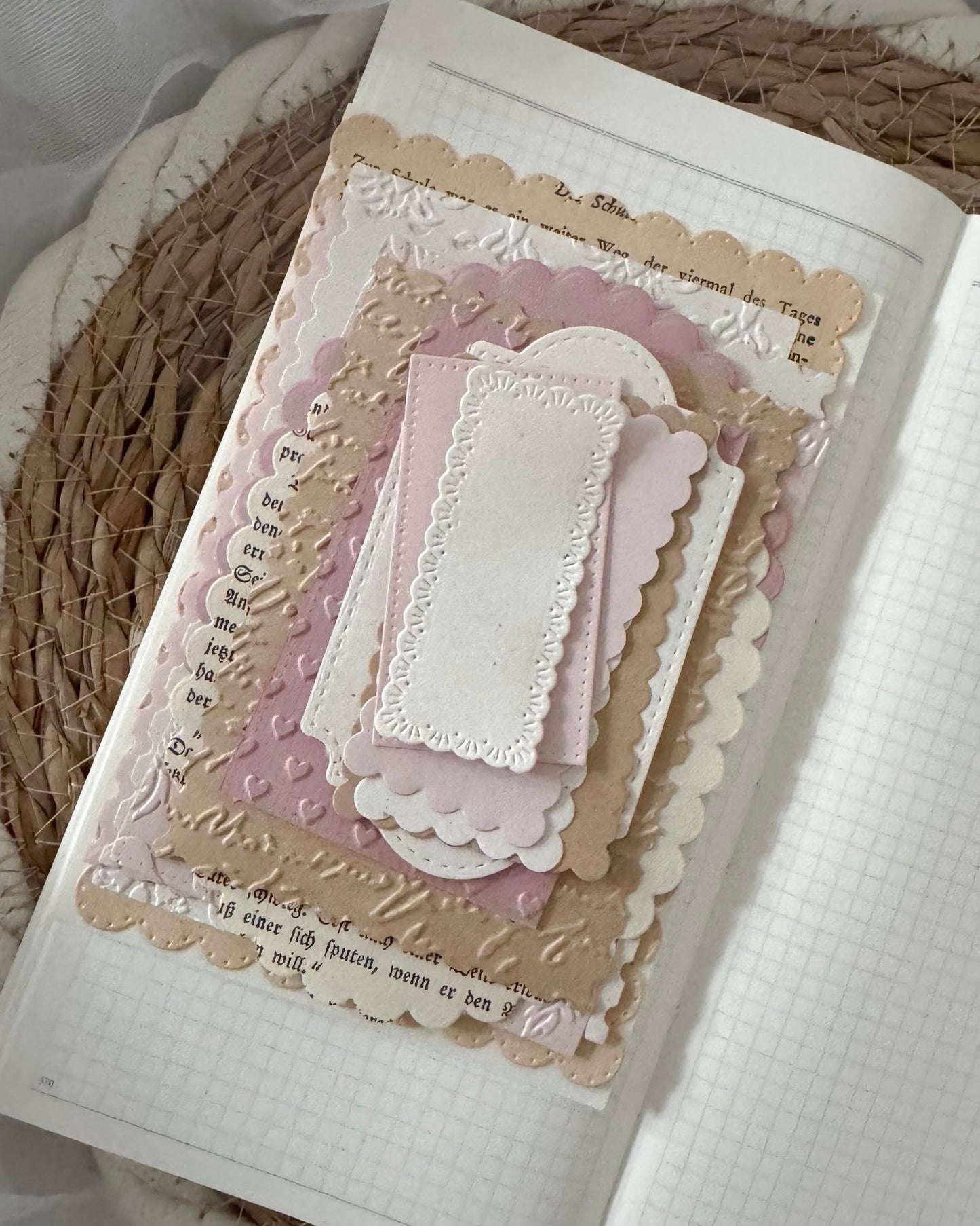 Papierset| oud roze 15st.
