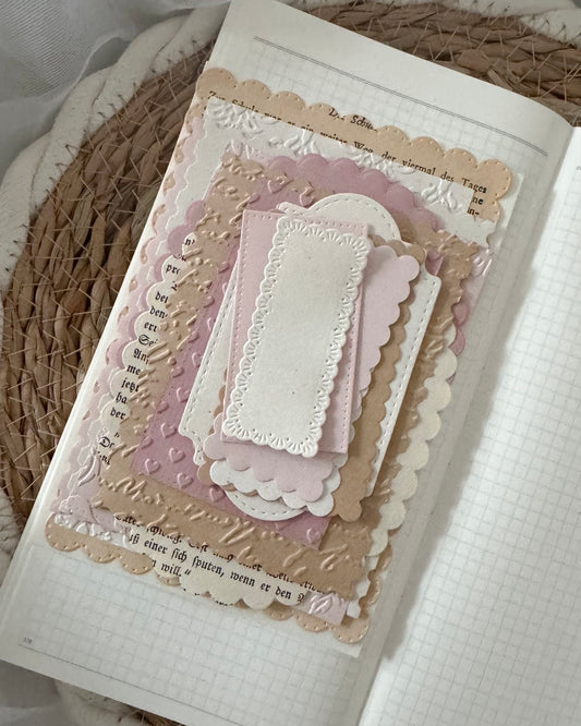 Papierset| oud roze 15st.