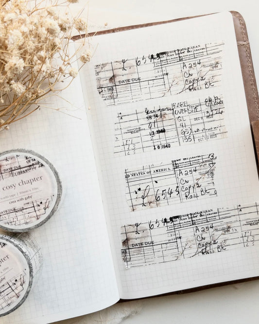 Washitape | the cozy chapter | vintage library