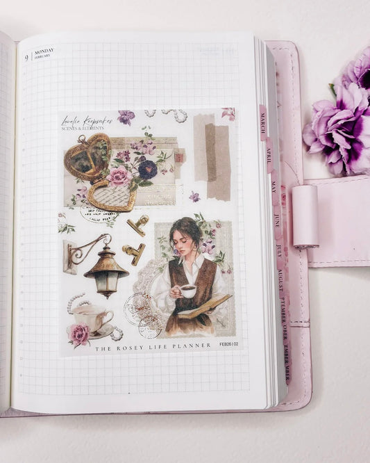 Stickervel | purple love girl 2