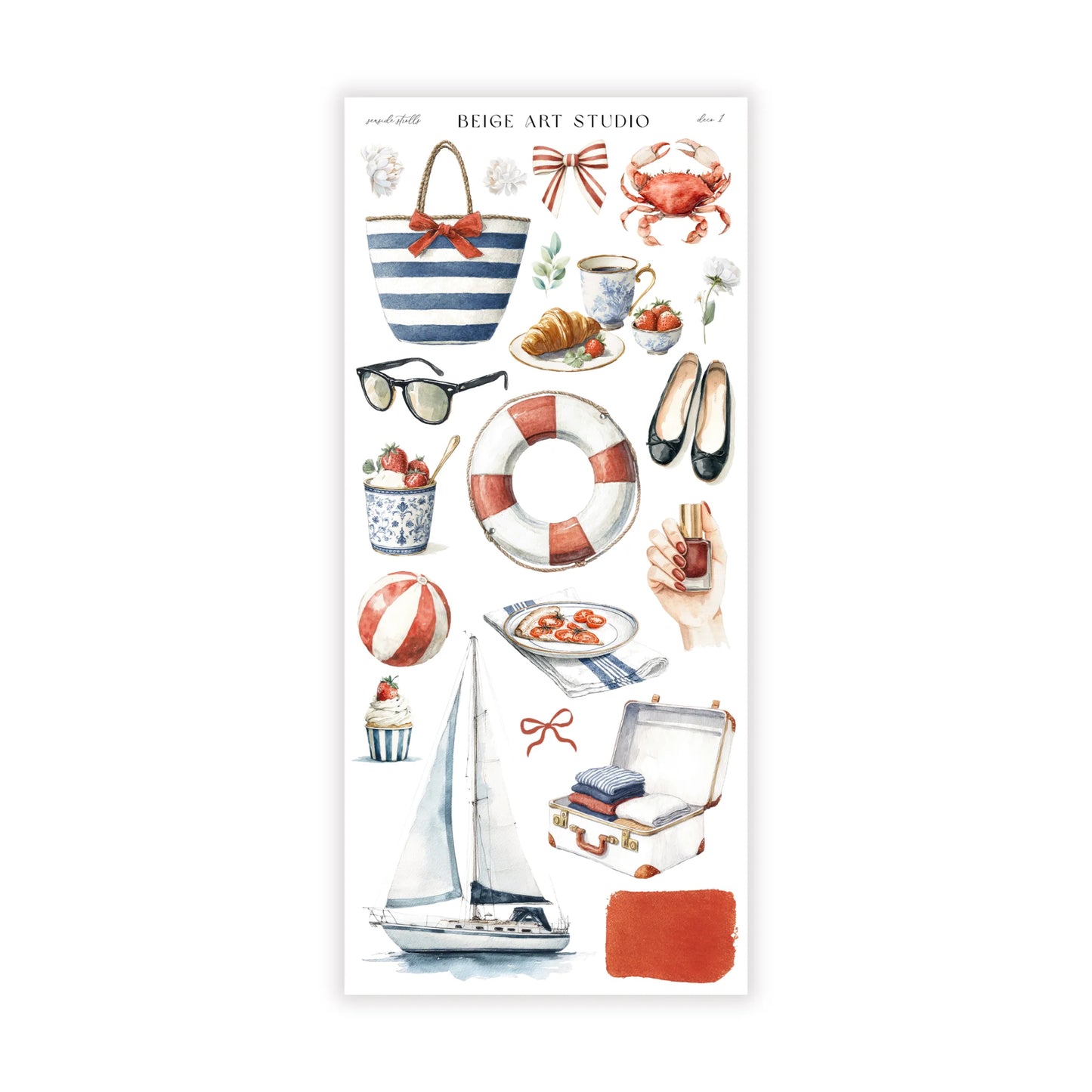 stickervel set | seaside Strolls