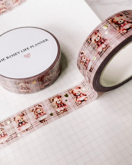 Washitape | teddy with gold foil