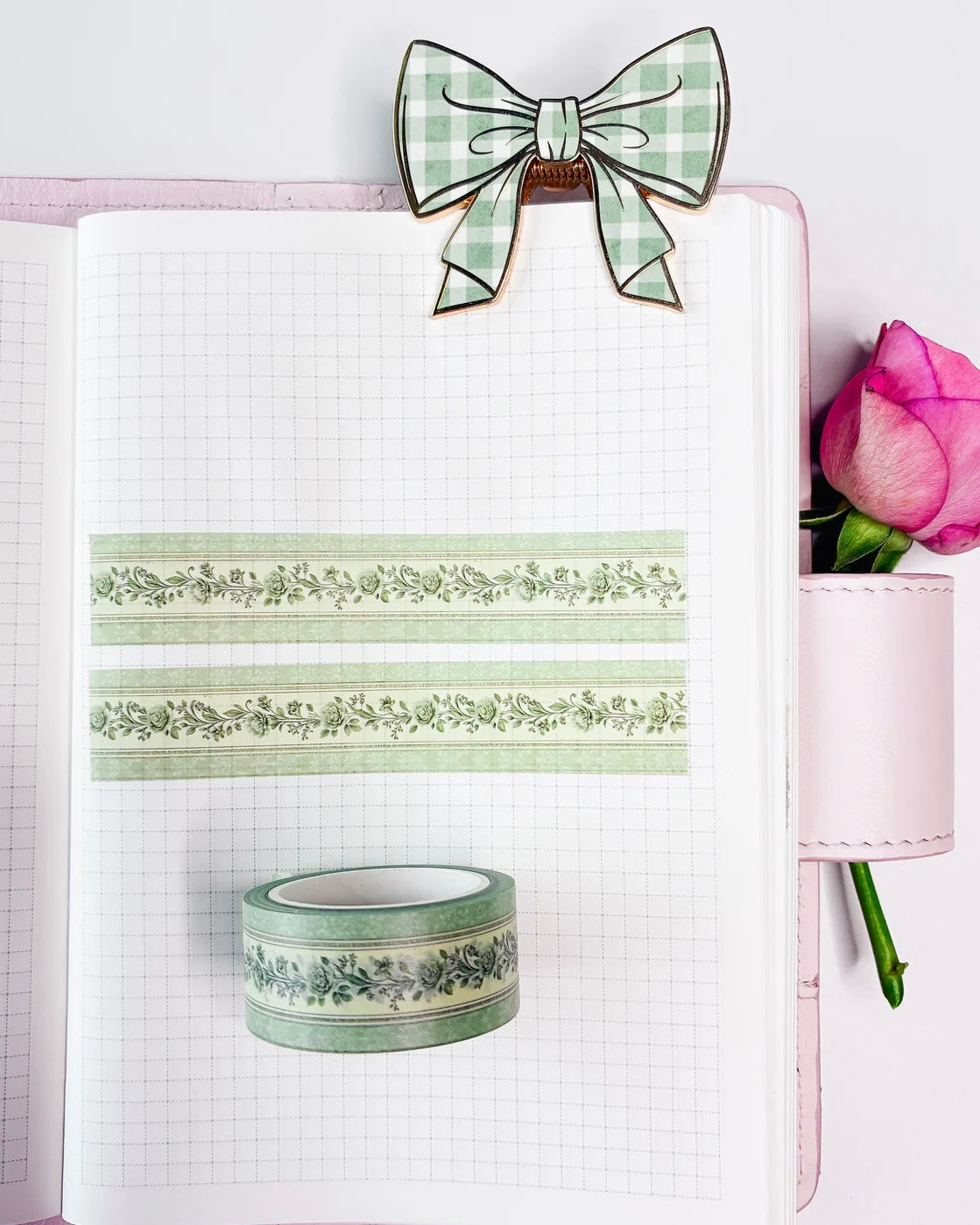 Washitape | spring green | vintage flowers