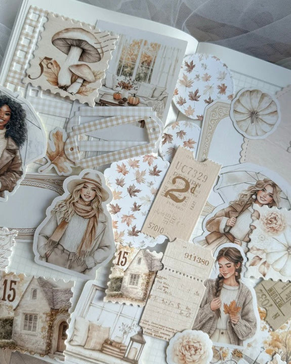 Sticker/papier set| cozy herfst 30 st.