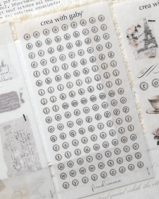 Stickervel | letters rond