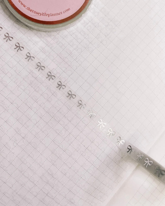 Washitape | silver bows small