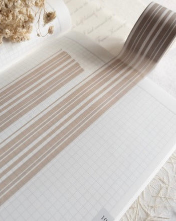 Washitape | taupe strepen