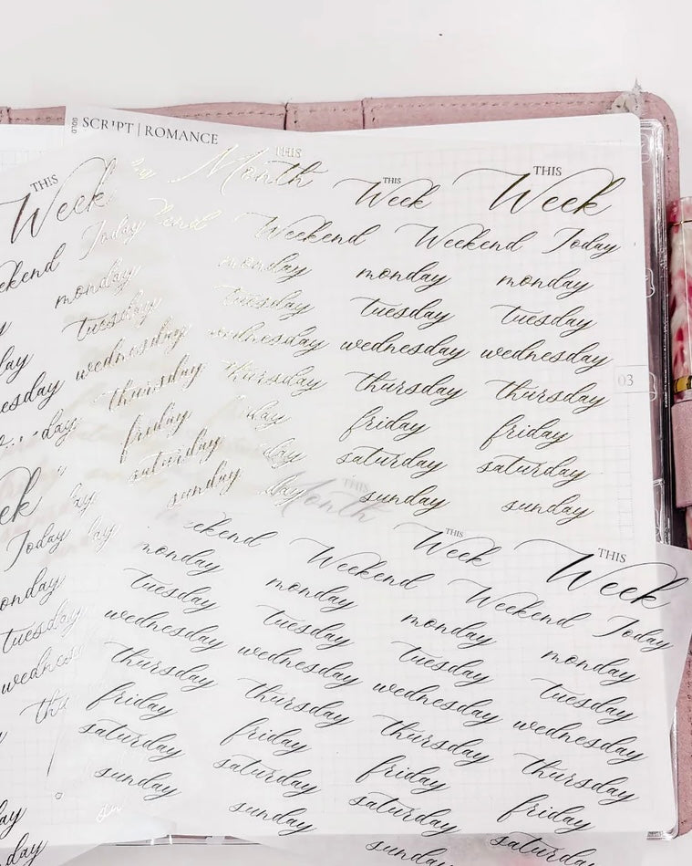 Stickervel | days| black or gold