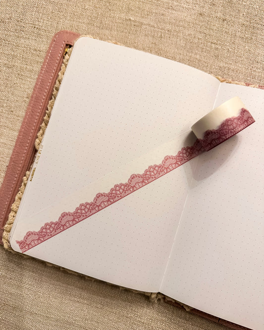 Washitape | lace dark pink fine