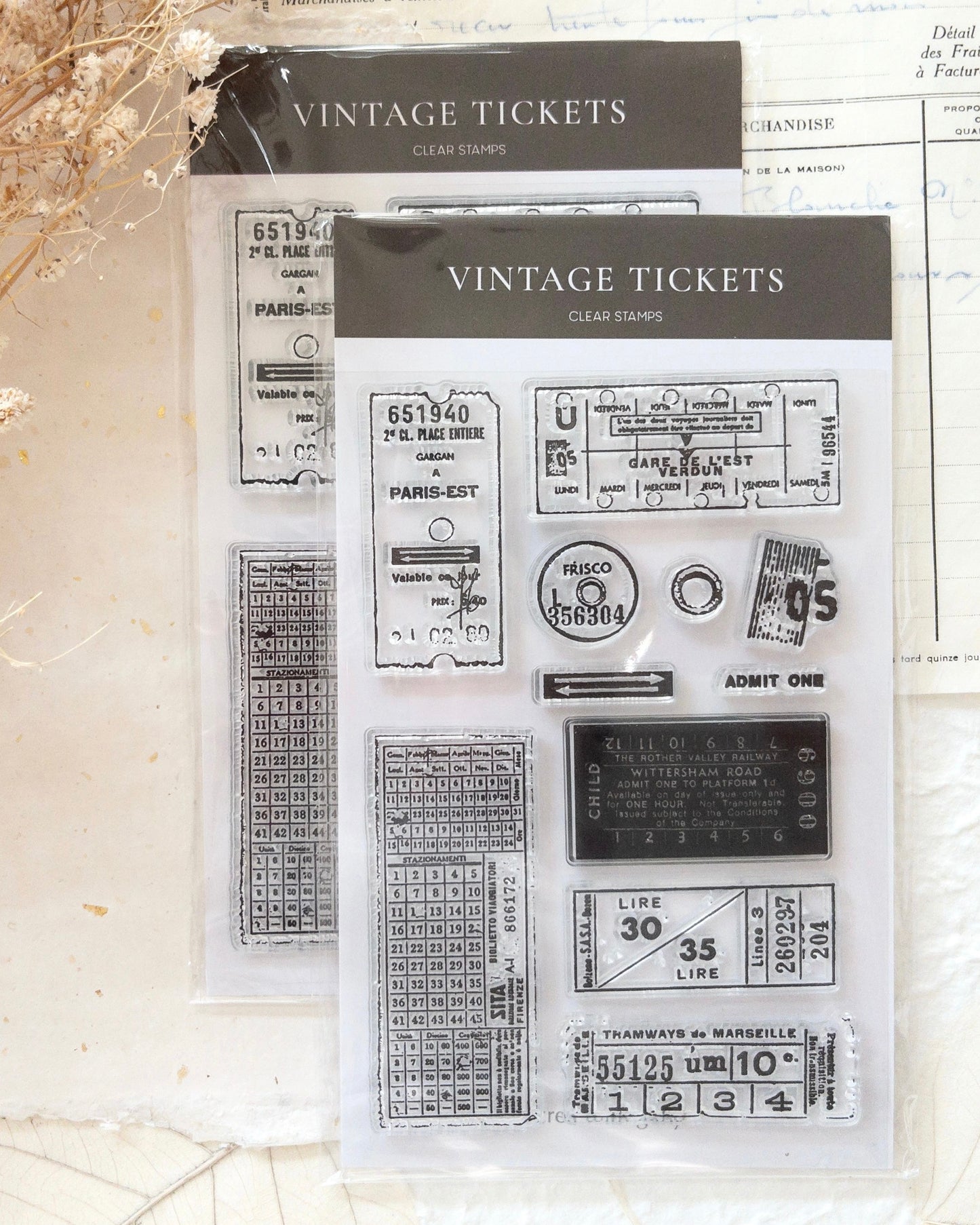 Clear stempel | vintage labels