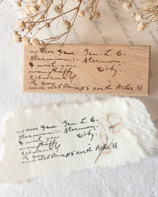 Houten stempel | oude tekst