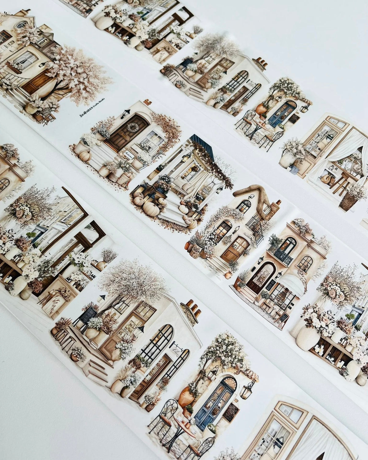 Washitape | Autumn Promenade | White Background Tape