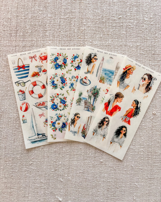 stickervel set | seaside Strolls