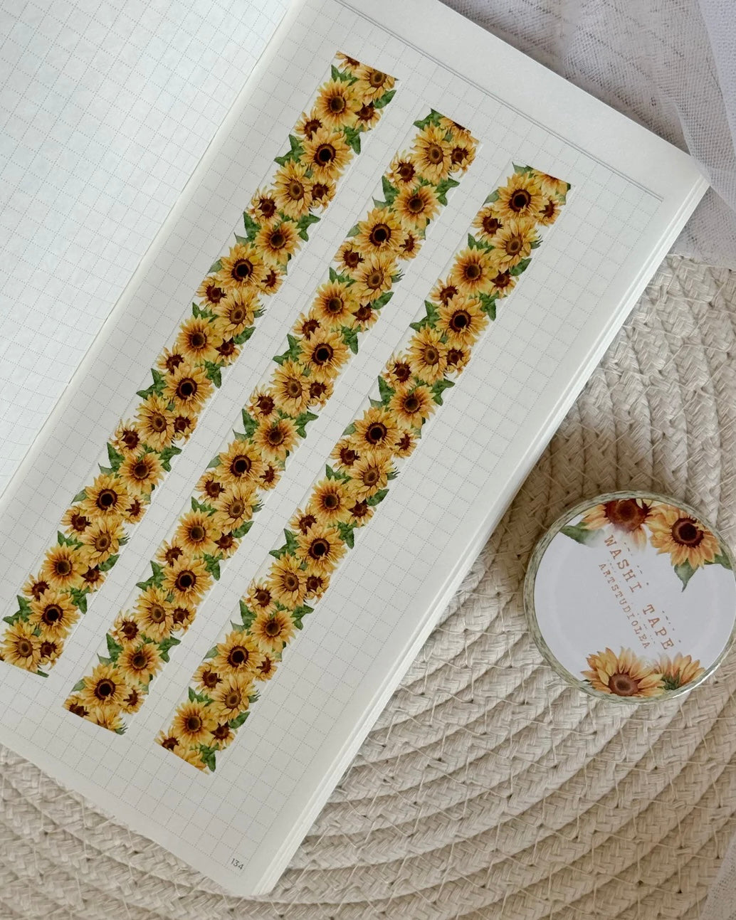 Washitape | zonnebloemen
