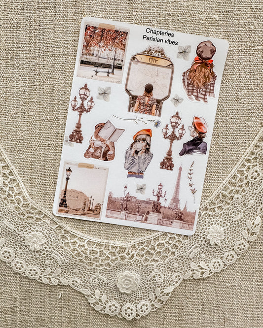 Stickervel | meisjes in Parijs
