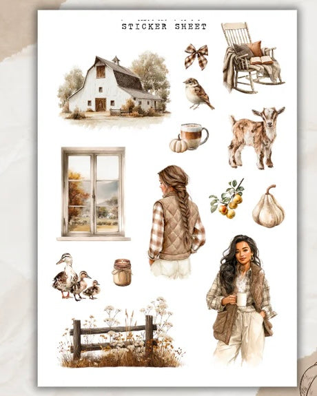 Stickervel | autumn farmhouse 1