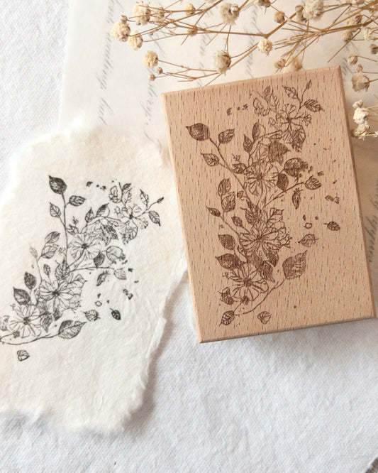 Houten stempel | flowers in my journal