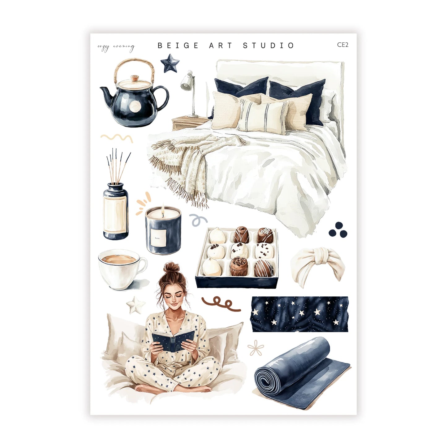 stickervel set | cozy evening