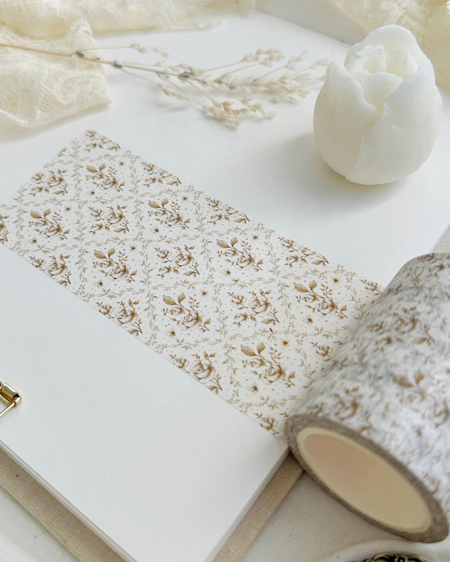 Washitape | ivory rose trellis | 50mm