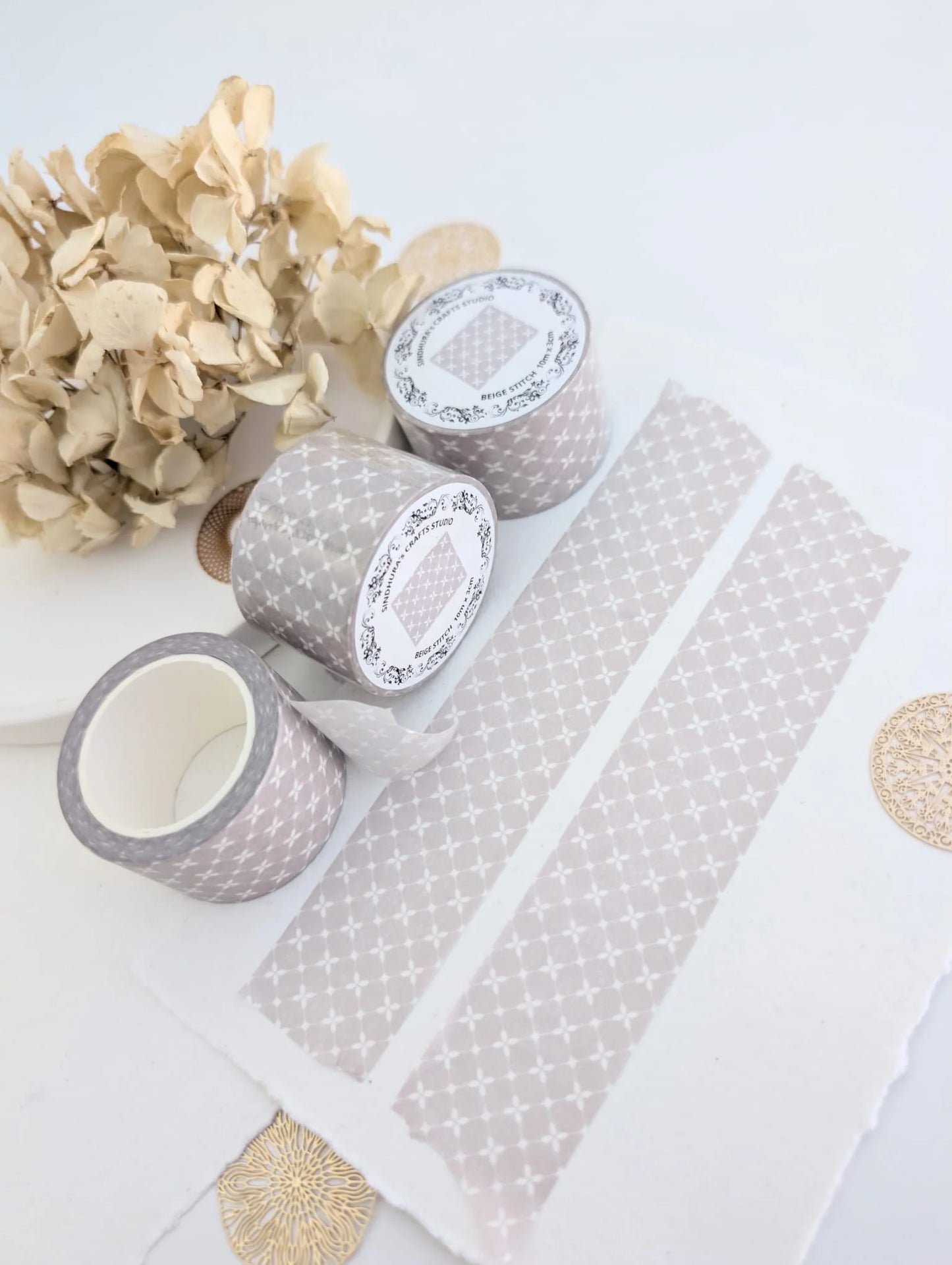 Washitape | Beige stitch