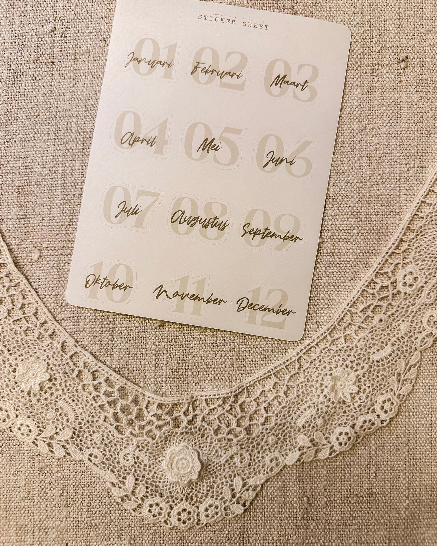 Stickervel | maanden | groen