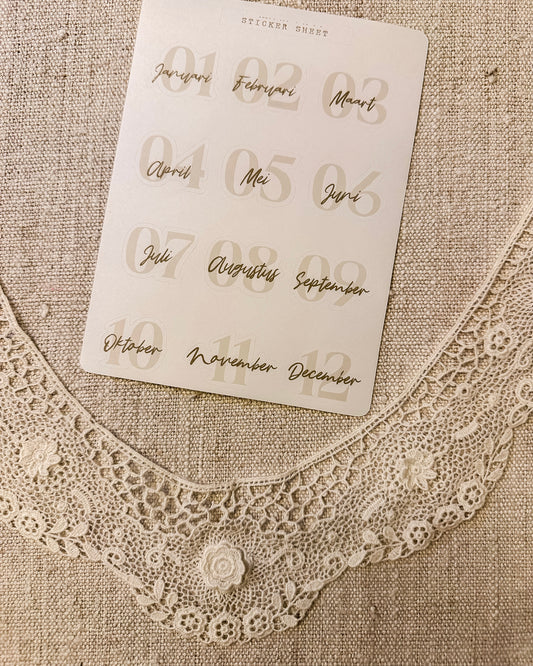 Stickervel | maanden | groen