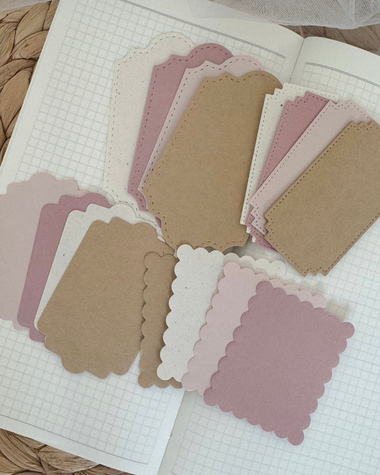 Papierset| basics roze 16st.