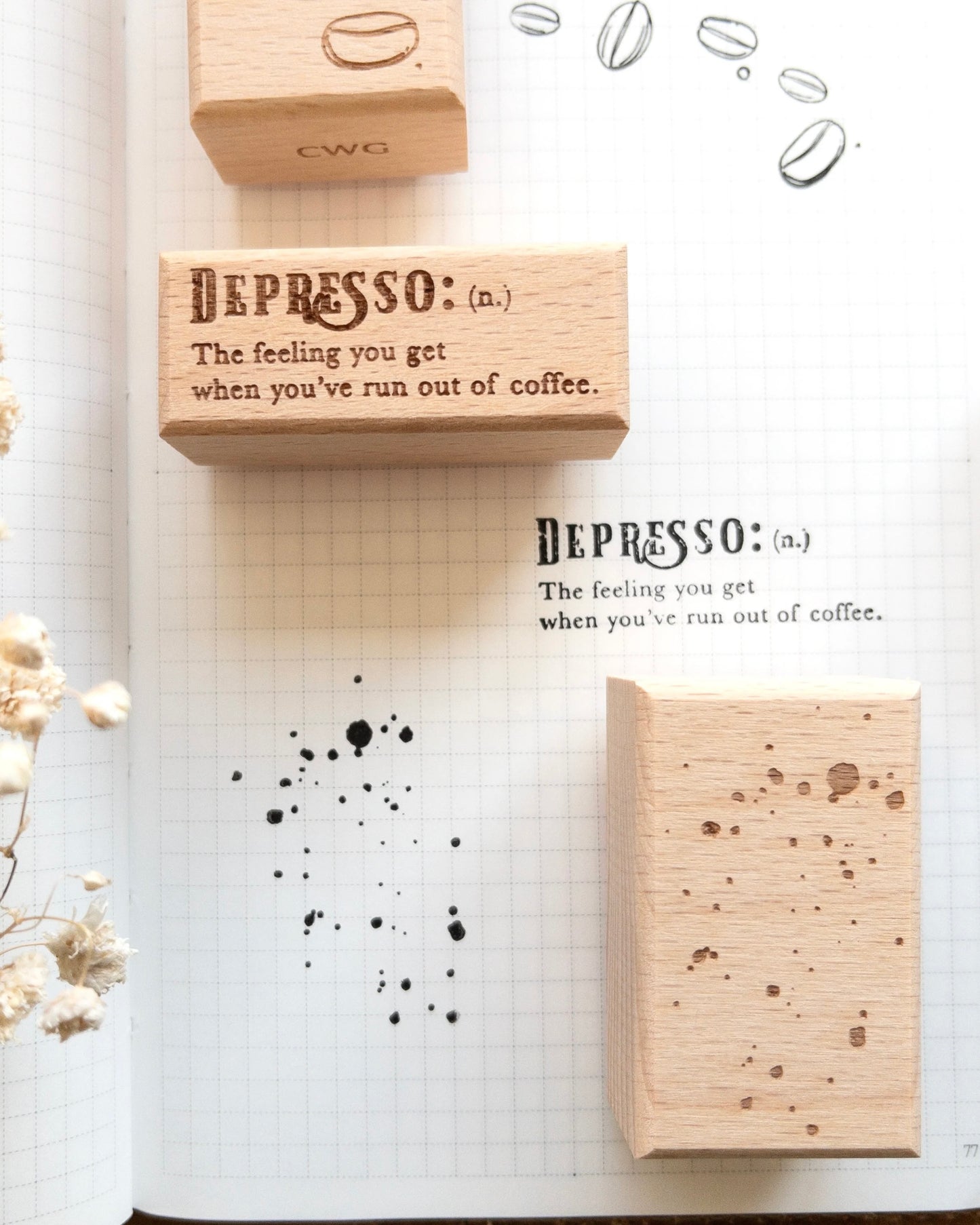 Houten stempelset | rustic roast