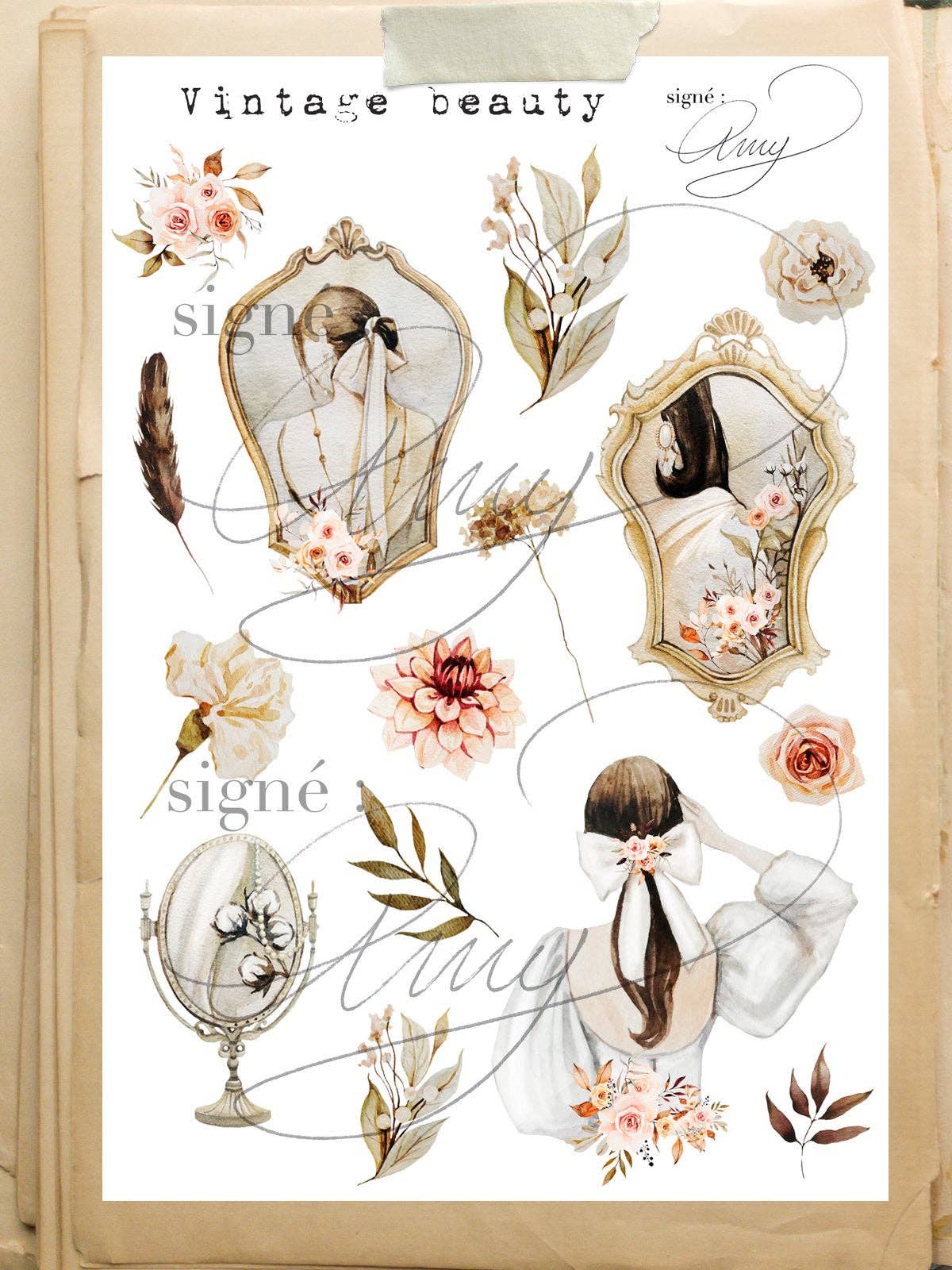 Stickervel | Vintage beauty