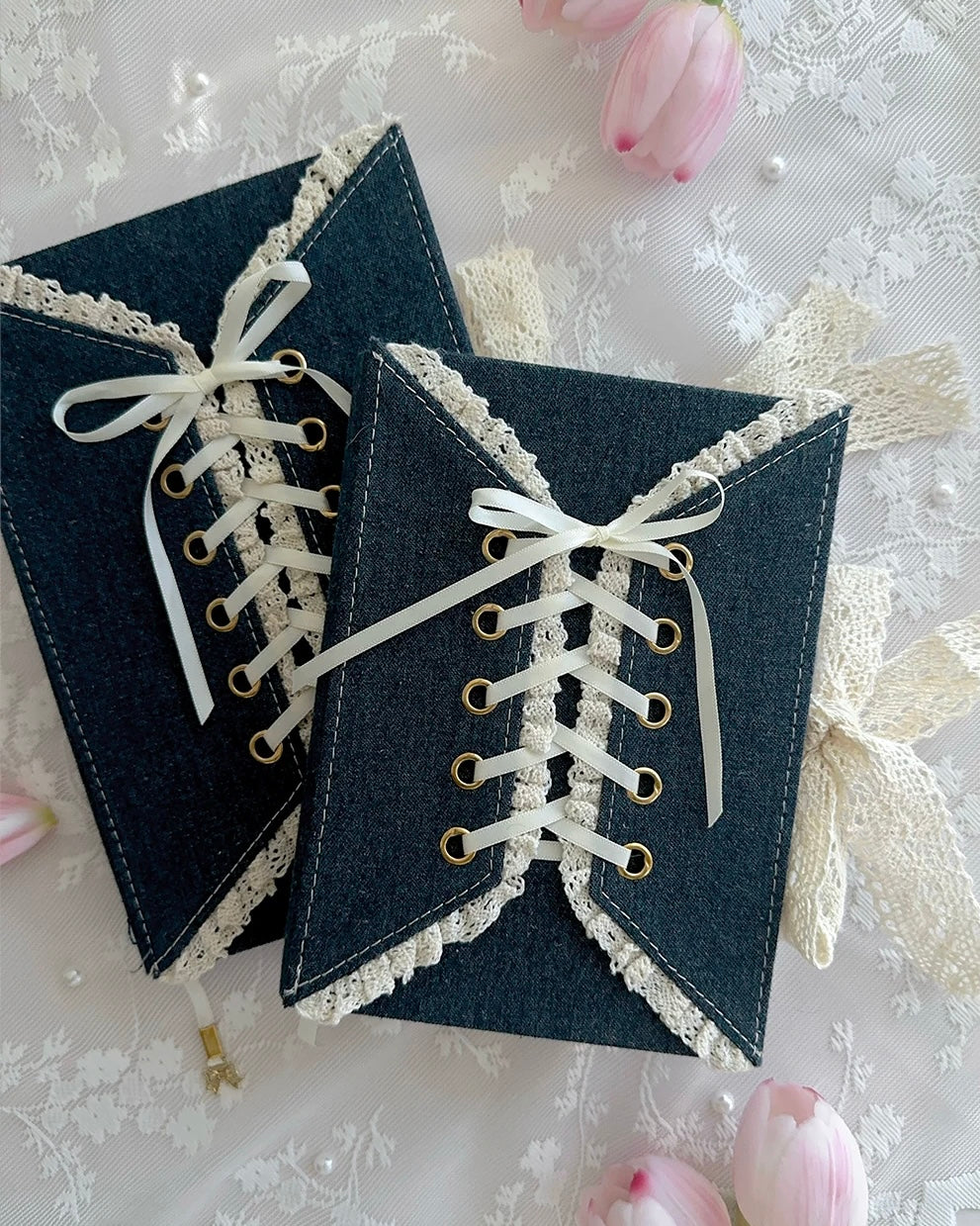 Journal | midnight denim corset | A5 | dot
