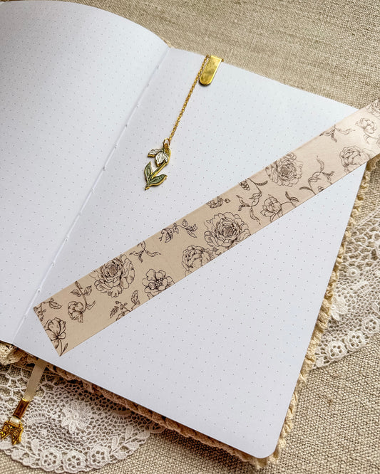 Washitape | beige flowers breed