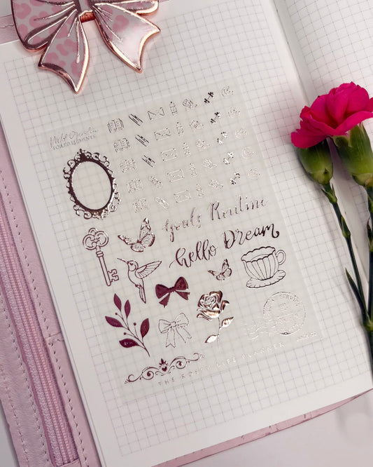 Stickervel | leopard love | rose gold