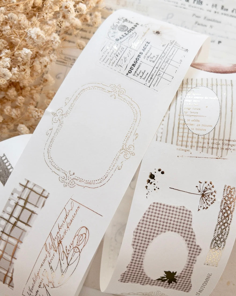 Washitape | autumn in layers | gold foil