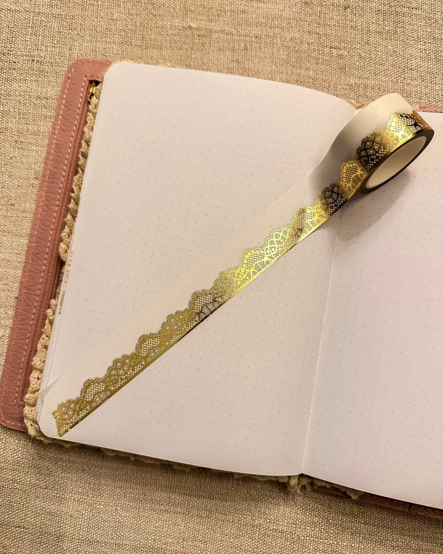 Washitape | lace gold fine