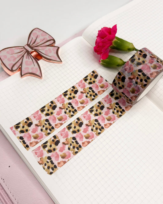 Washitape | Leopard love| pink/brown print