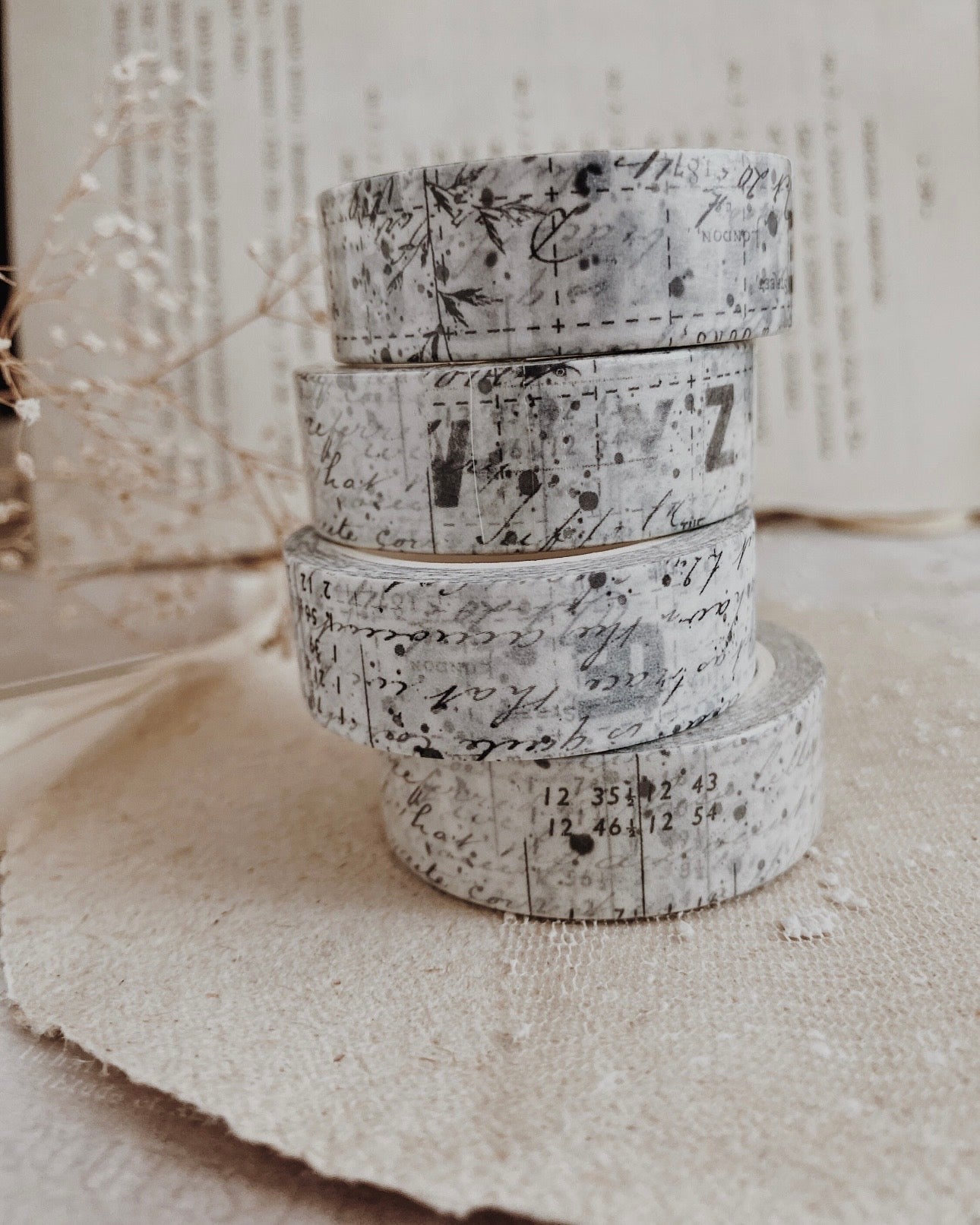 Washitape | ALHM | zwart/wit letters en tekst