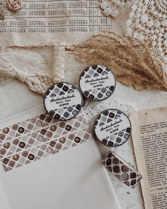 Washitape | ALHM | bruine tegels